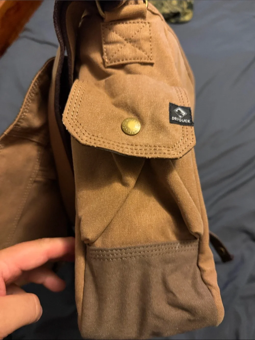 Brown Canvas Messenger Bag - Men's Shoulder Bag